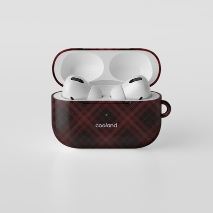 EARBUD WINE TARTAN
