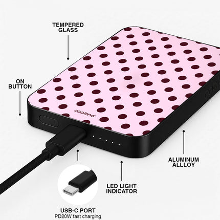 Burgundy Polka- PowerBank