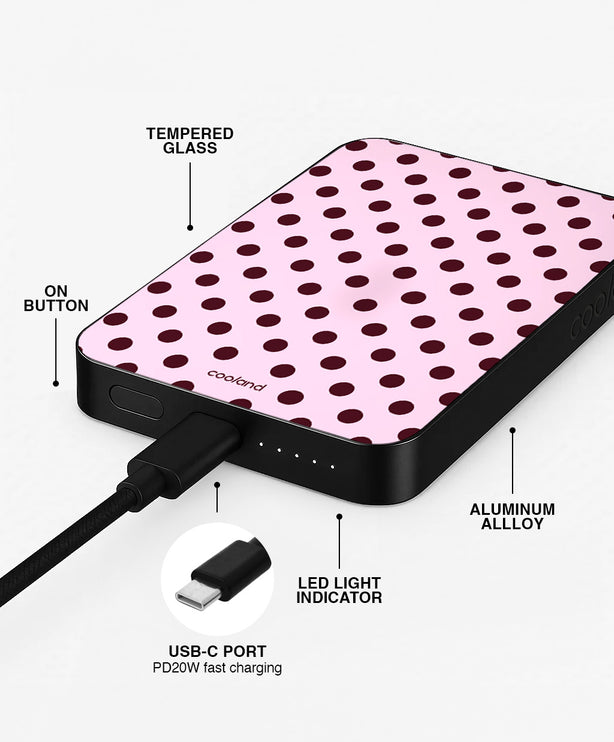Burgundy Polka- PowerBank